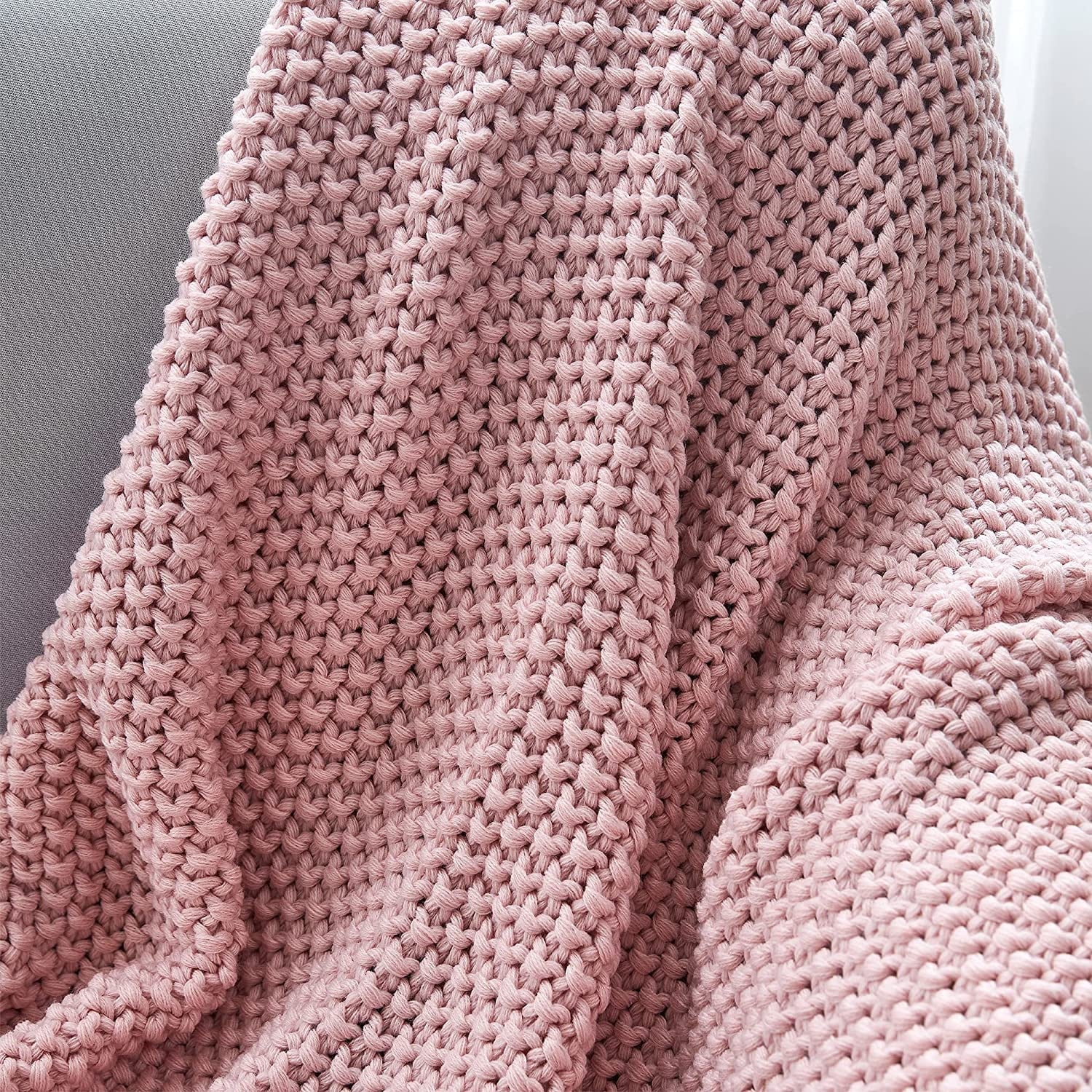 Cozy Potato Waffled Chunky Knit Throw Blanket