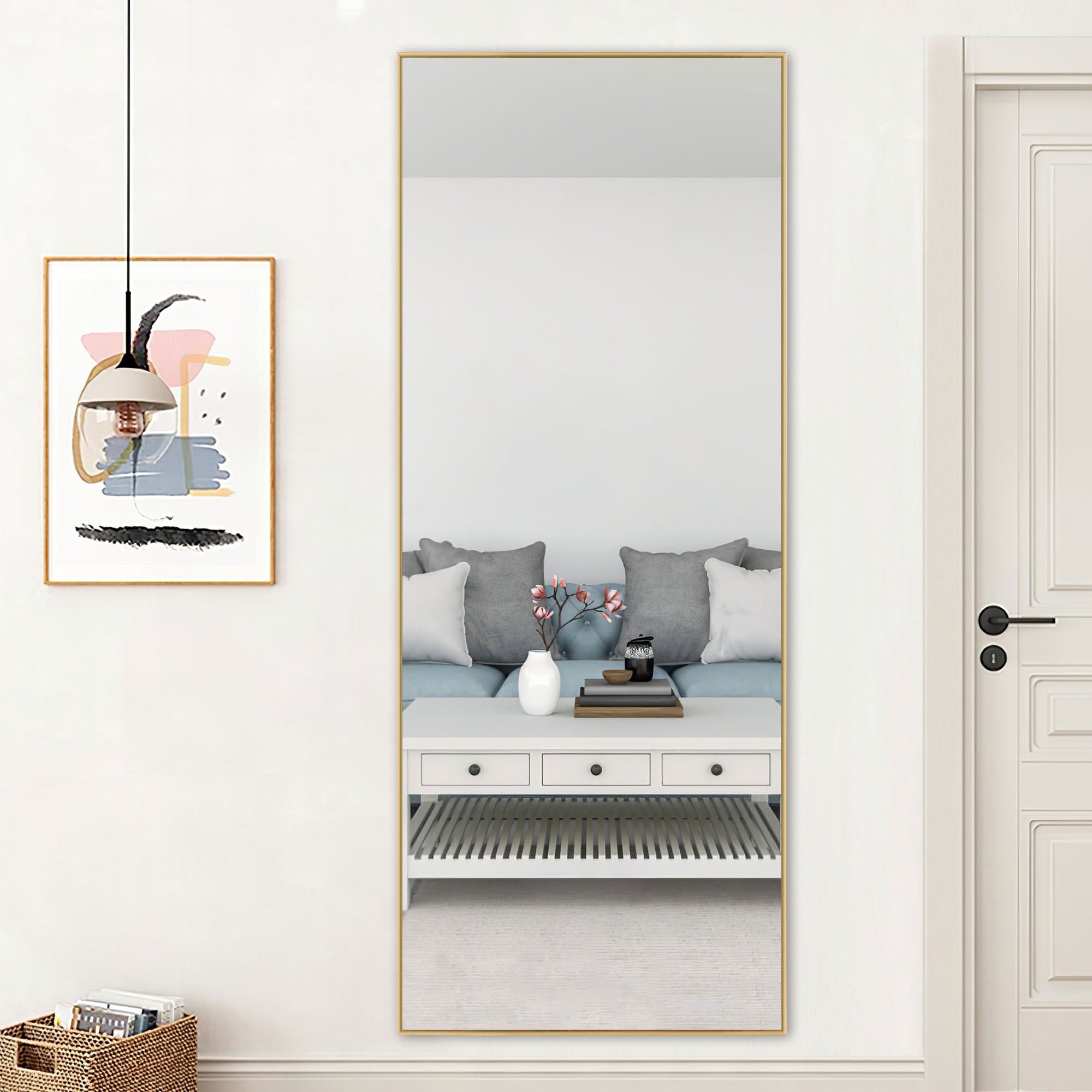 Aluminum Alloy Full Length Floor Mirror