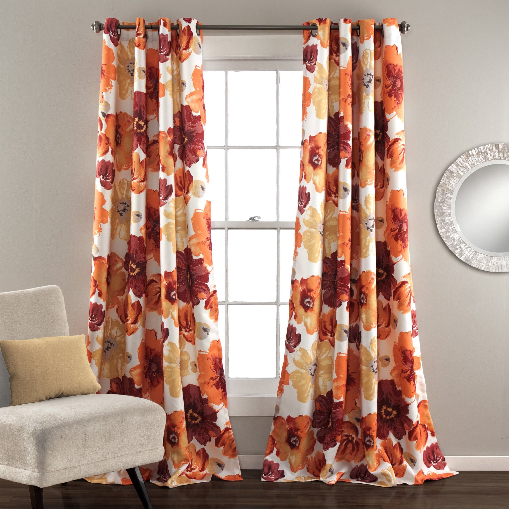 Lush Decor Leah Room Darkening Curtain Panel Pair