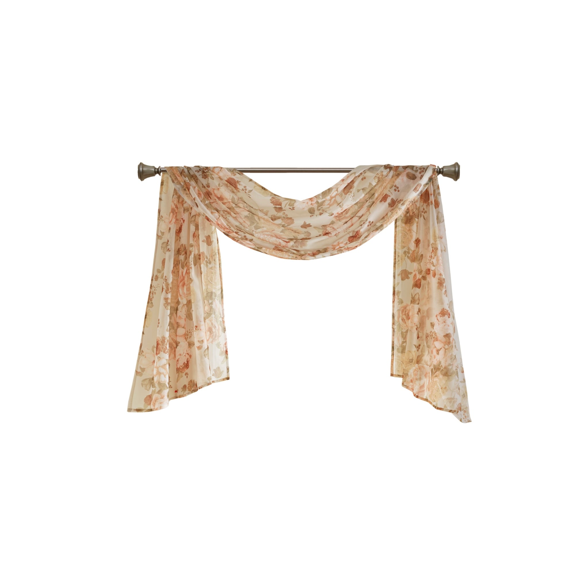 Madison Park Abelia Printed Floral Voile Sheer Scarf