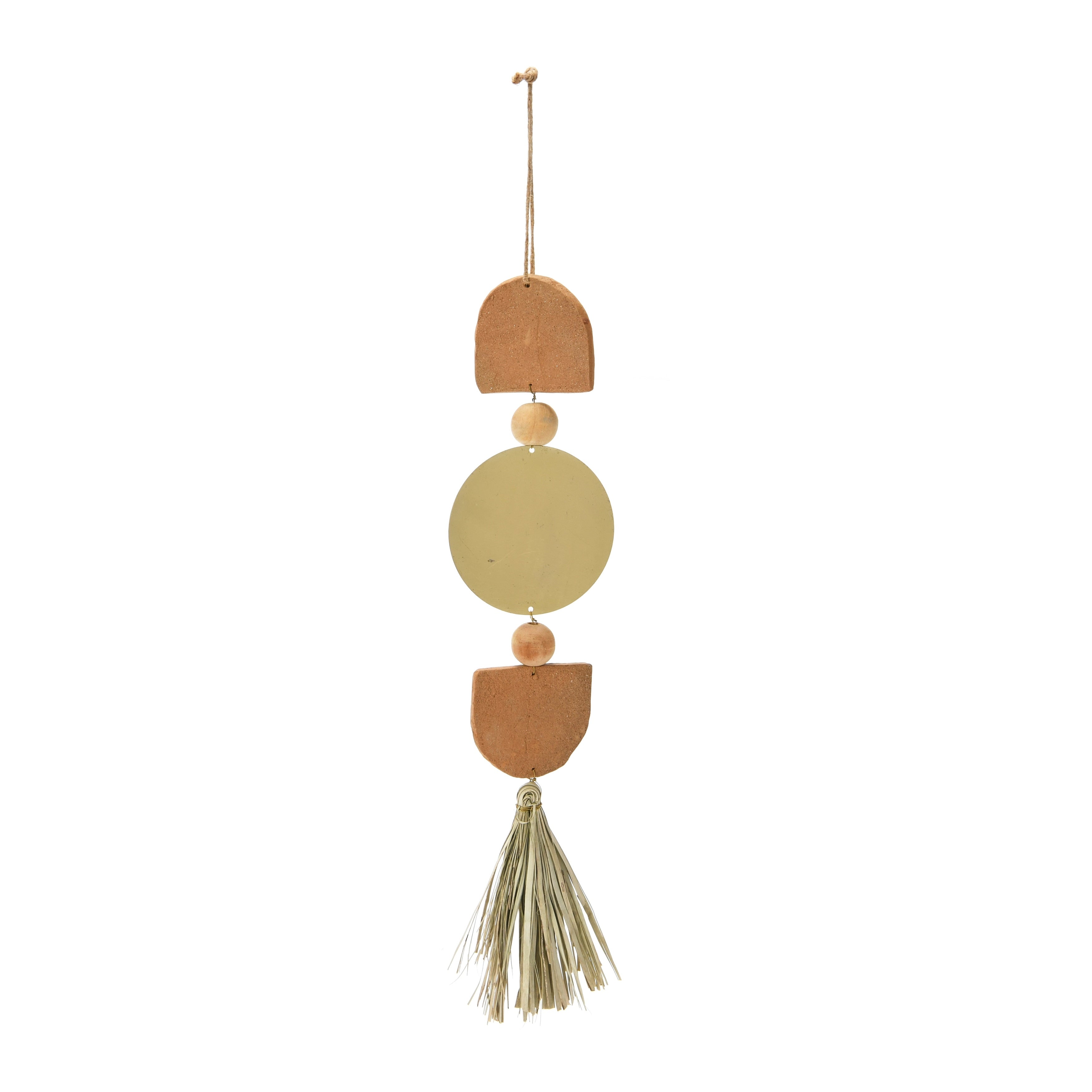 Metal & Terracotta Hanging Ornament