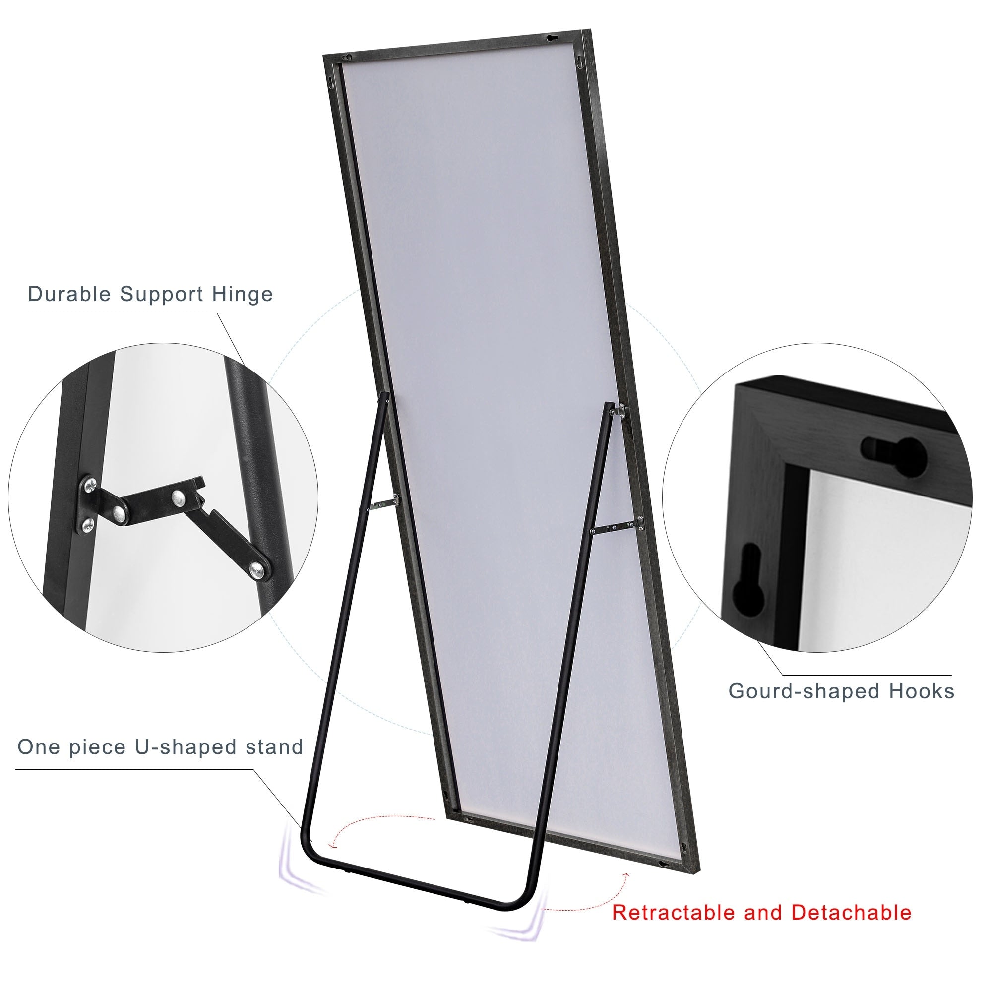 Aluminum Alloy Full Length Floor Mirror