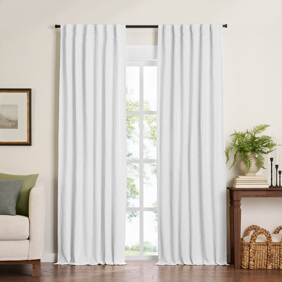 Harrow Solid Texture Blackout Window Single Curtain Panel