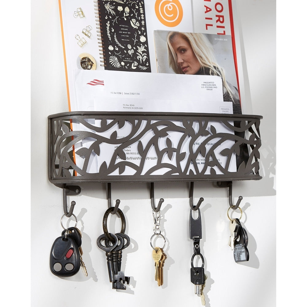 DII Wall Mount Mail & Key Organizer Black