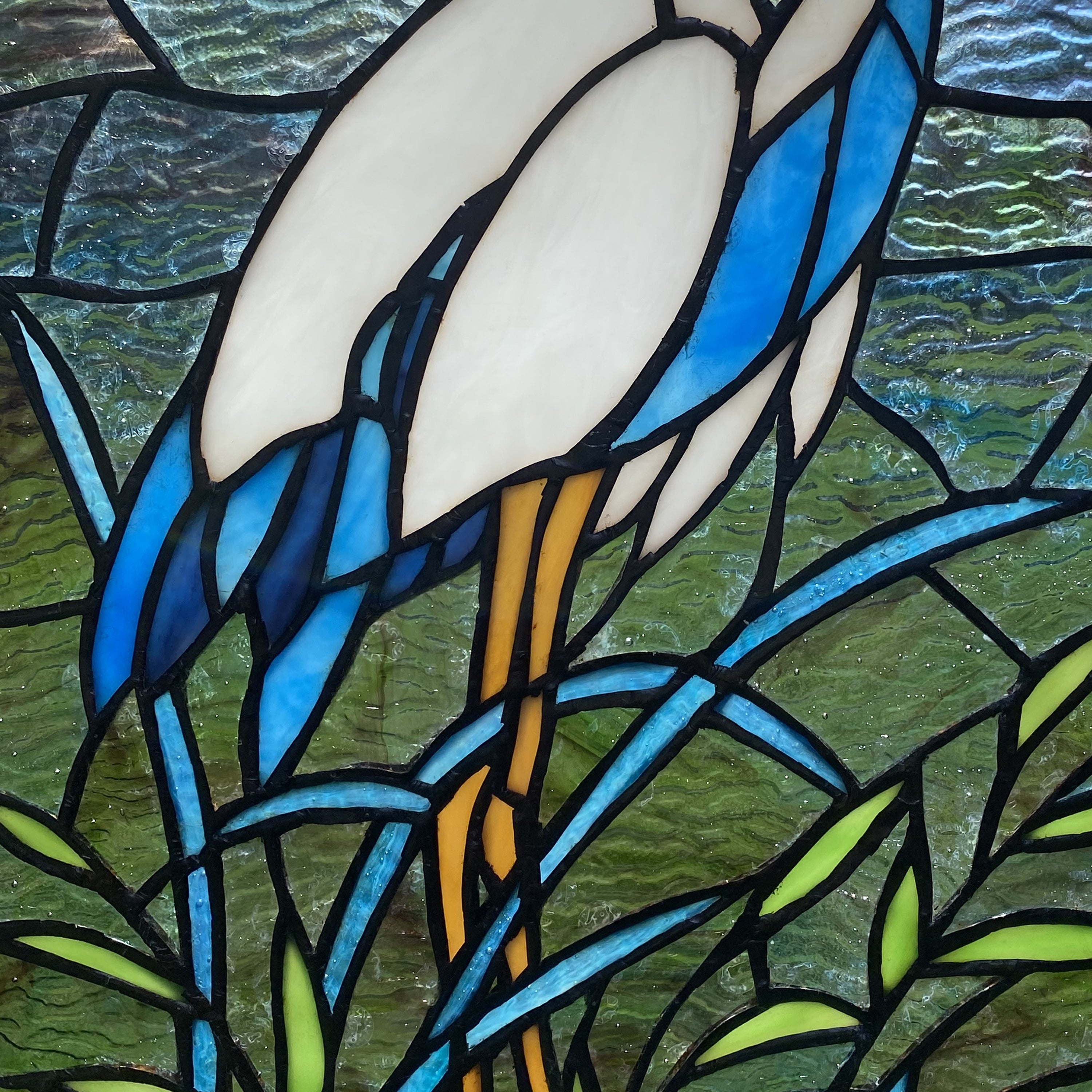 River of Goods River of Goods 18-Inch Majestic Crane Stained Glass Window Panel - 12 x 0.25 x 18