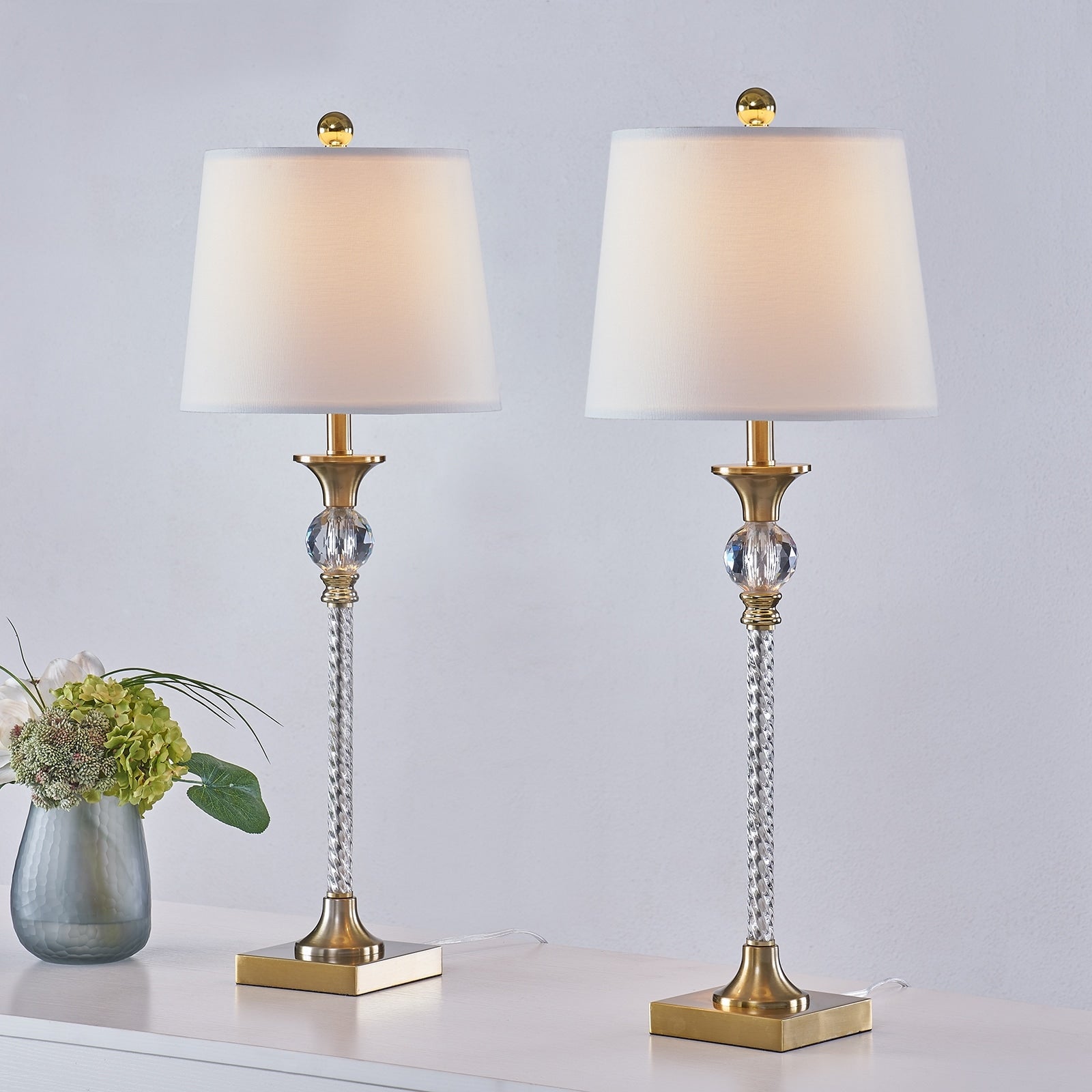 29.5'' Metal Gold/Clear Buffet Lamp