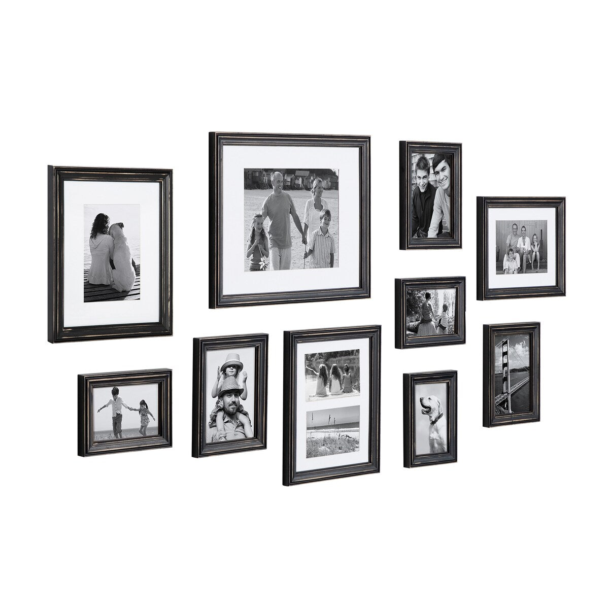 Kate and Laurel Bordeaux 10-piece Wood Gallery Wall Picture Frame Set