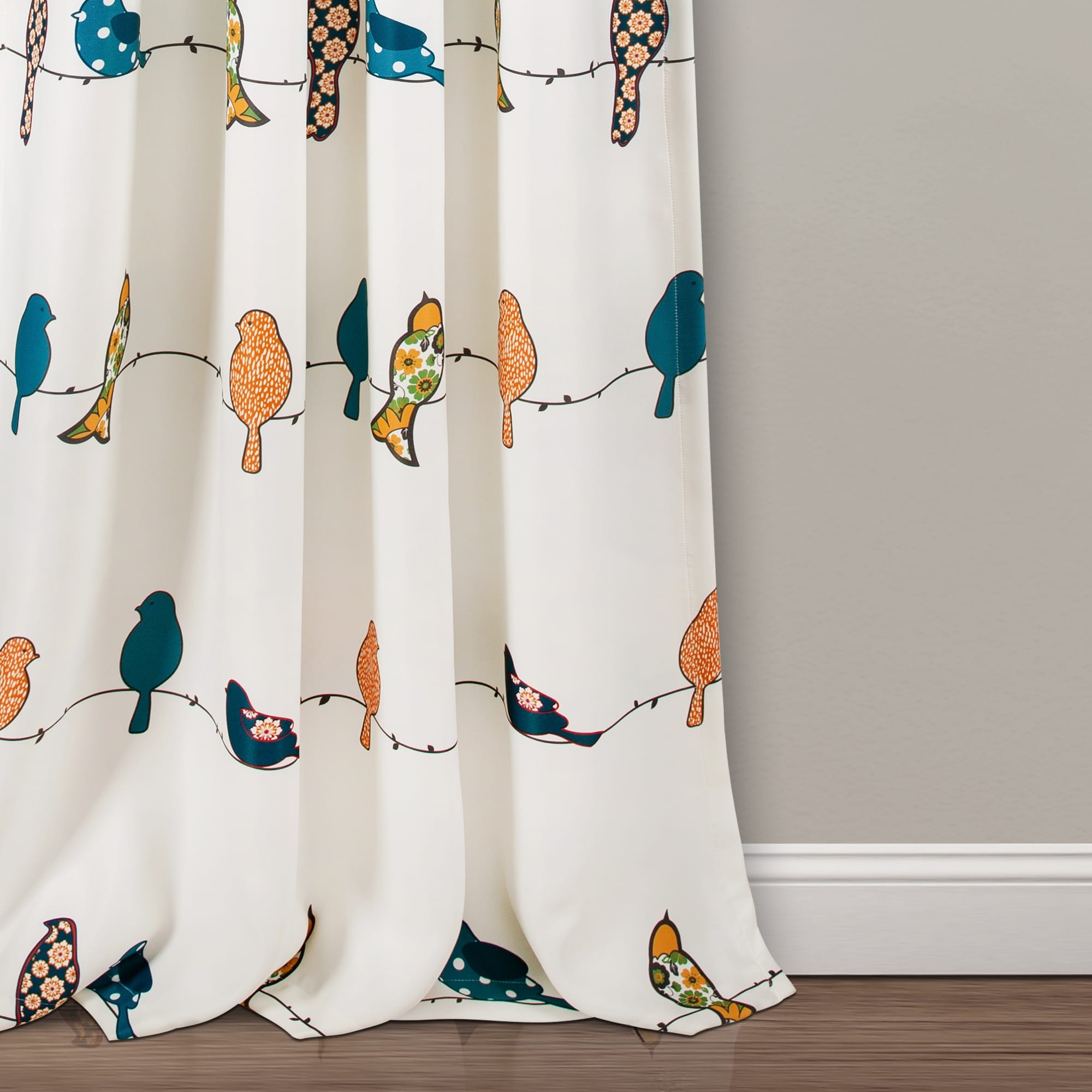 Lush Decor Rowley Birds Room Darkening Curtain Panel Pair