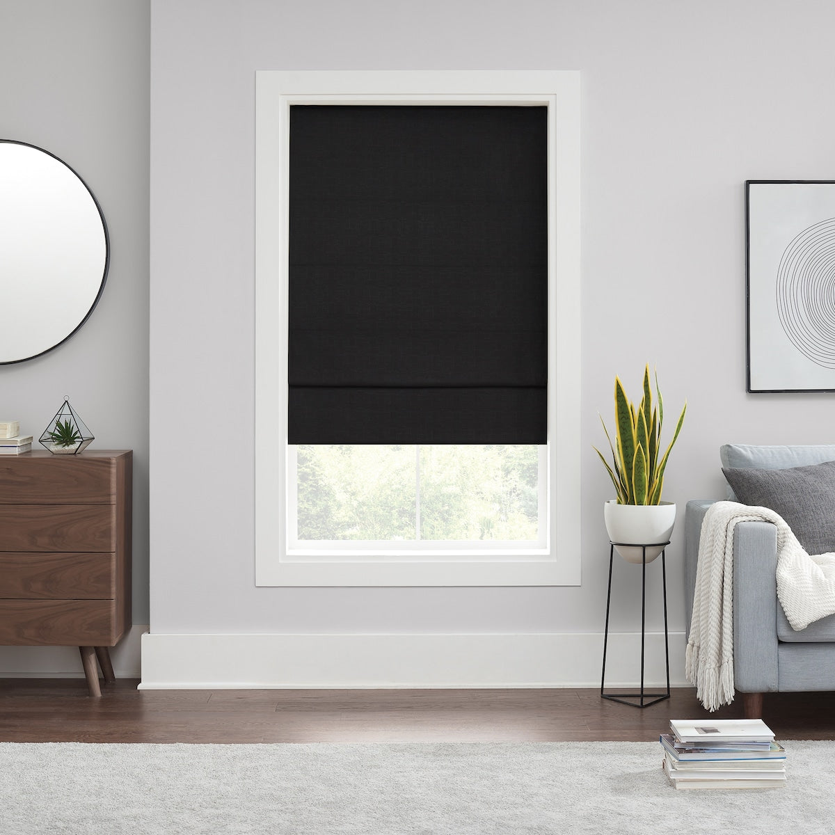 Eclipse Kylie Solid 100% Total Blackout Cordless Roman Shade