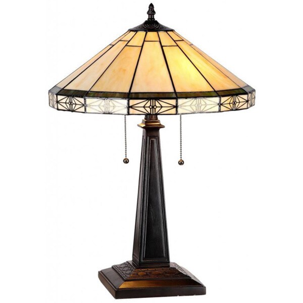 Tiffany Style Mission Design 2-light Table Lamp