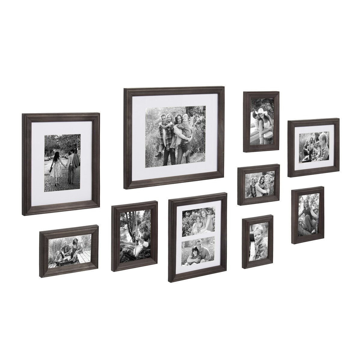 Kate and Laurel Bordeaux 10-piece Wood Gallery Wall Picture Frame Set