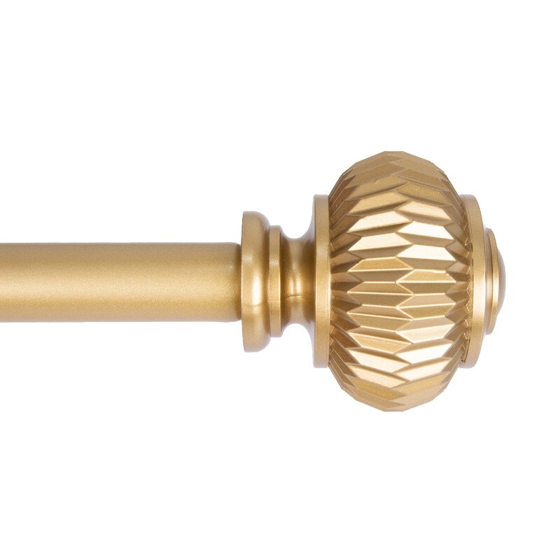 UTOPIA ALLEY 3/4 Inch Curtain Rod - Adjustable Drapery Rods, Gold Curtain Rods, Bedroom & Living Room Decorative Curtain Rods