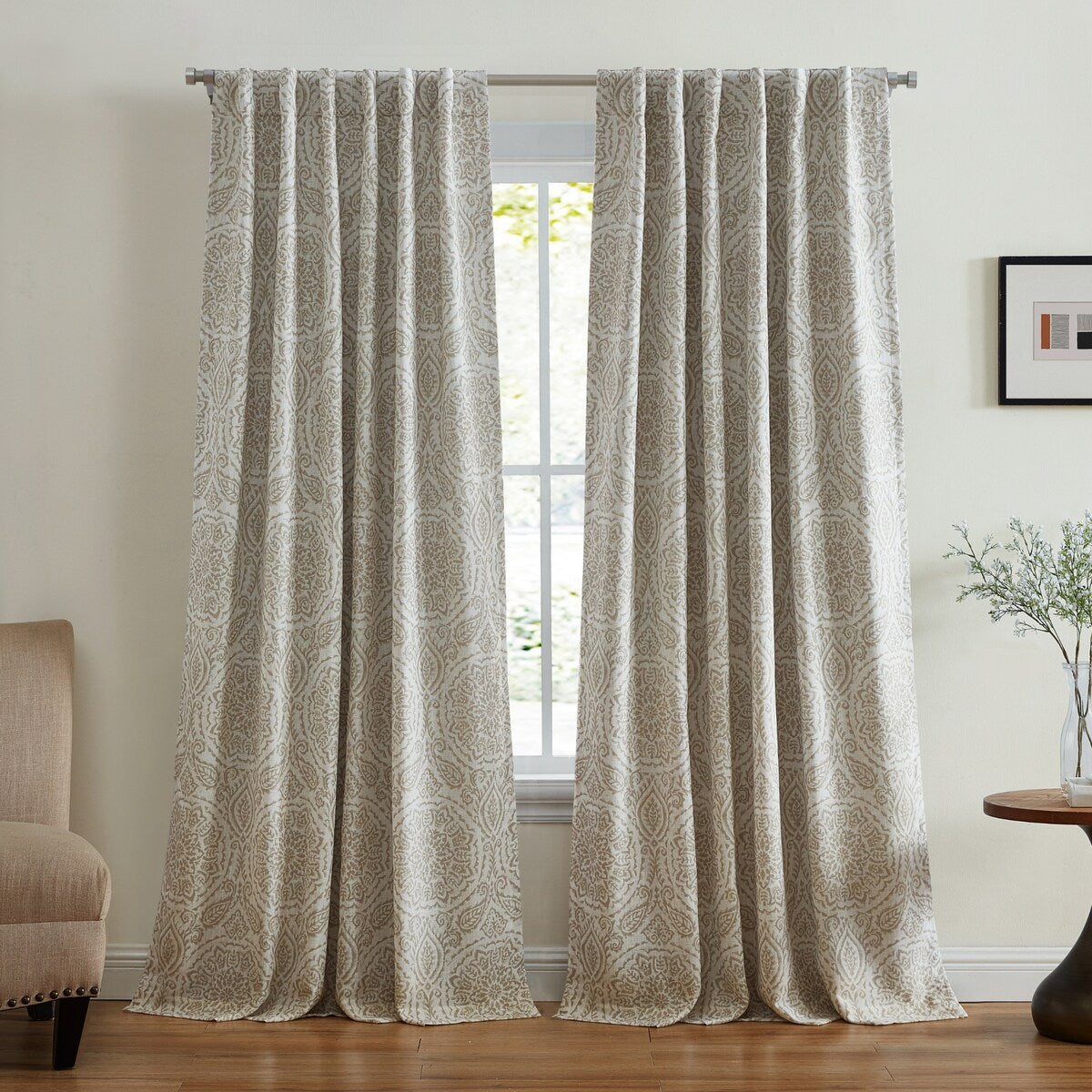 Giovanni Medallion Blackout Window Curtain Panel