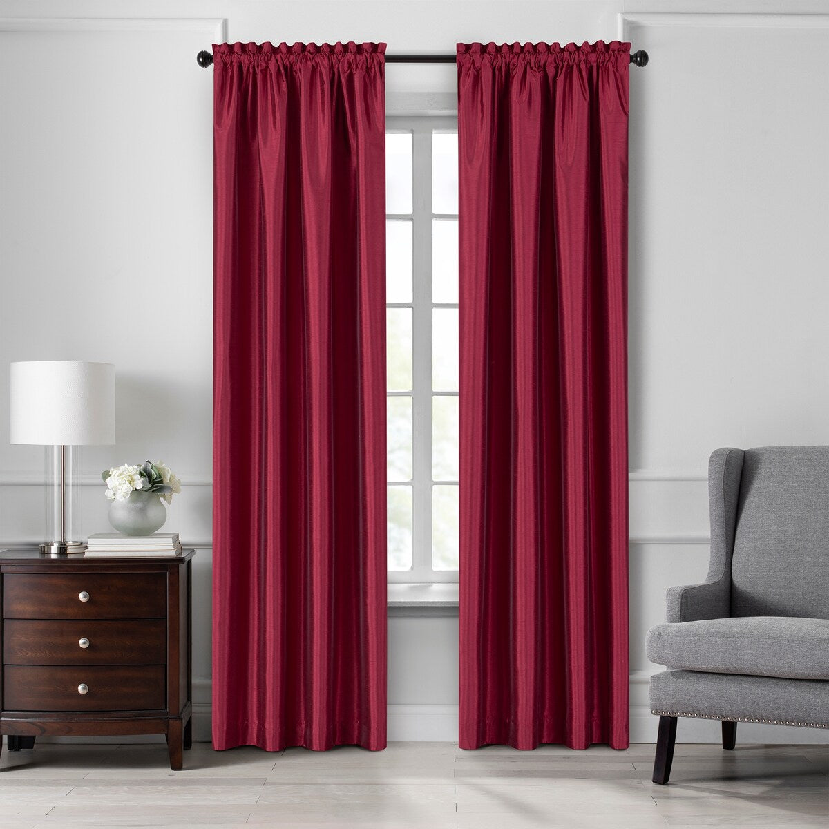 Colette Faux Silk Blackout Window Curtain