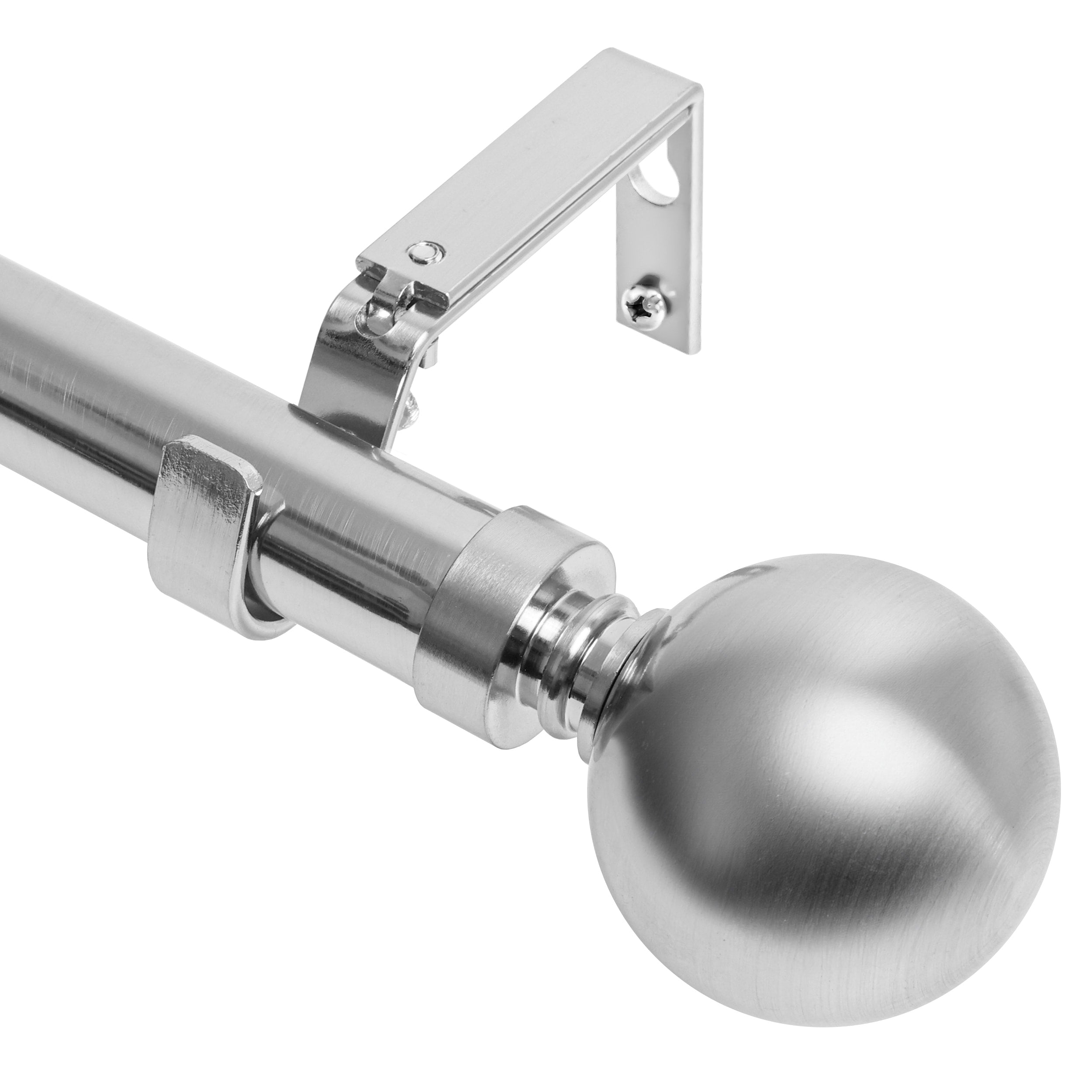 Meriville 1-Inch Diameter Ball Single Window Curtain Rod