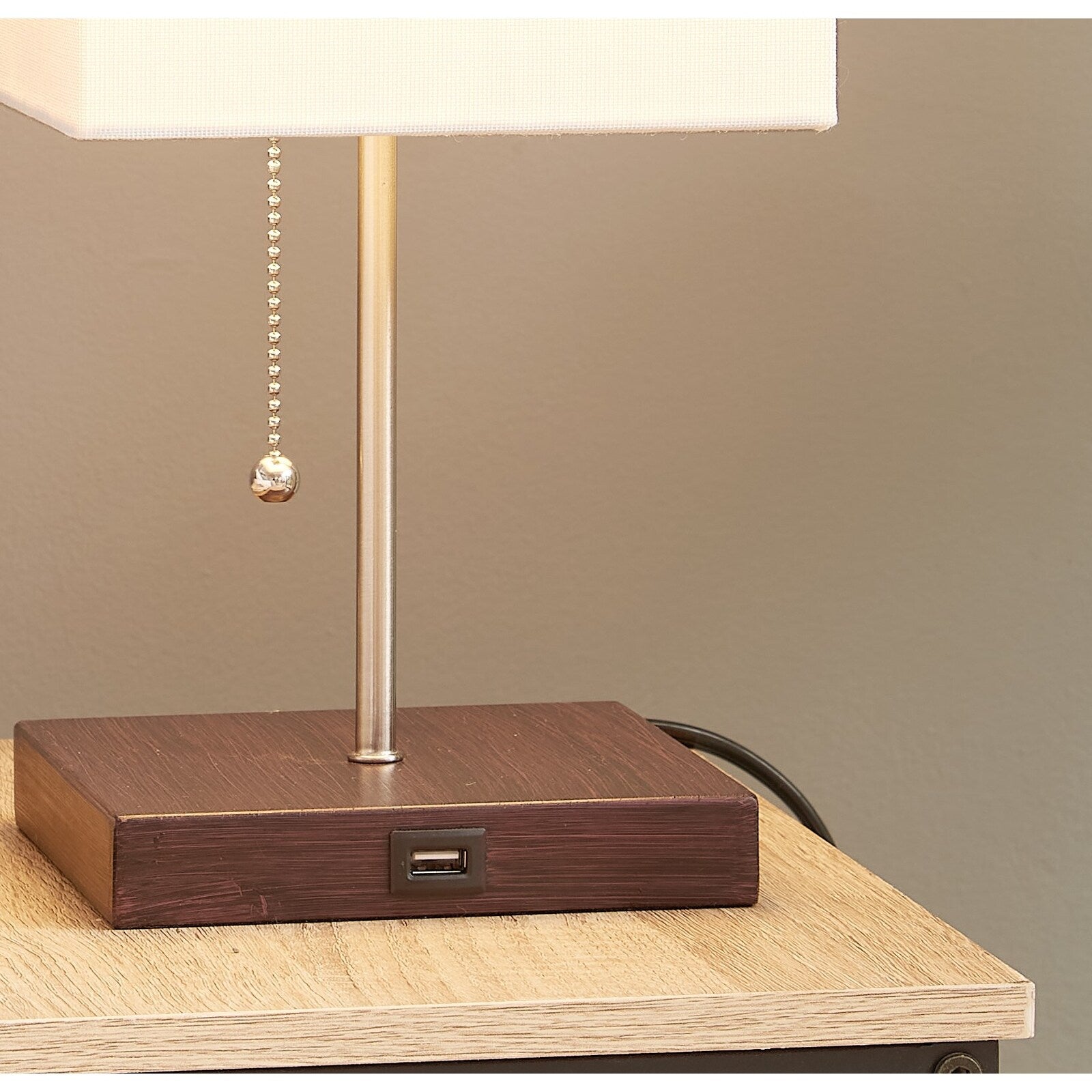 Hutchinson Set of 2 Metal Table Lamps with USB Ports