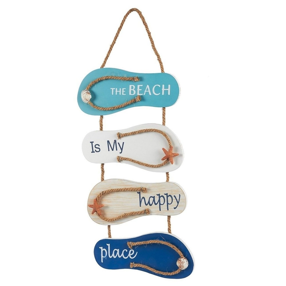 Flip Flop Wall Ornament Slippers Hanging Decoration with Beach Design Home Décor