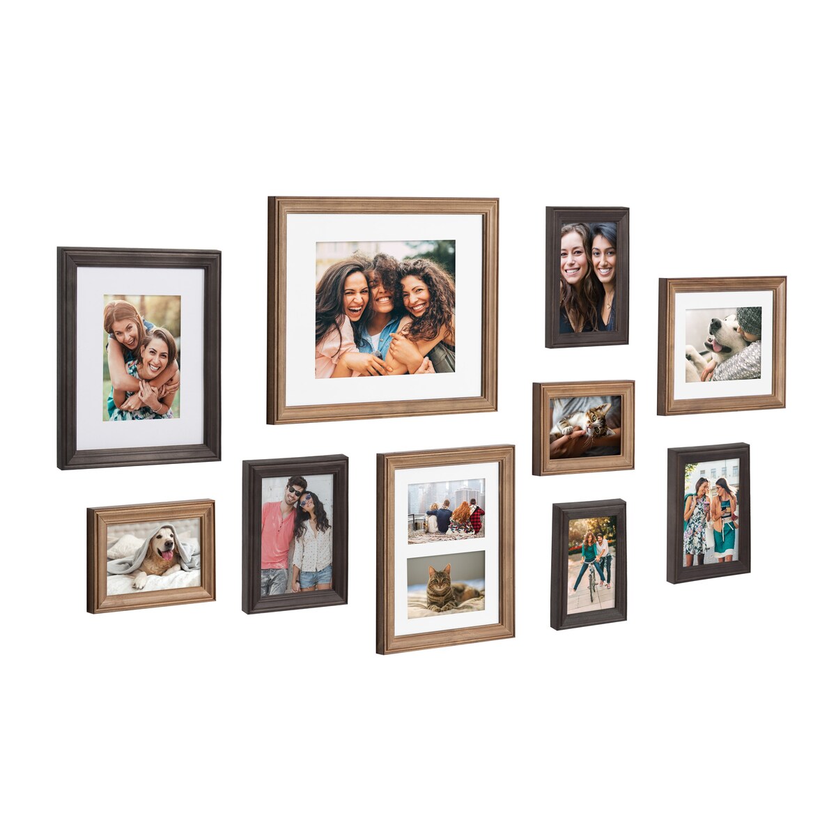 Kate and Laurel Bordeaux 10-piece Wood Gallery Wall Picture Frame Set