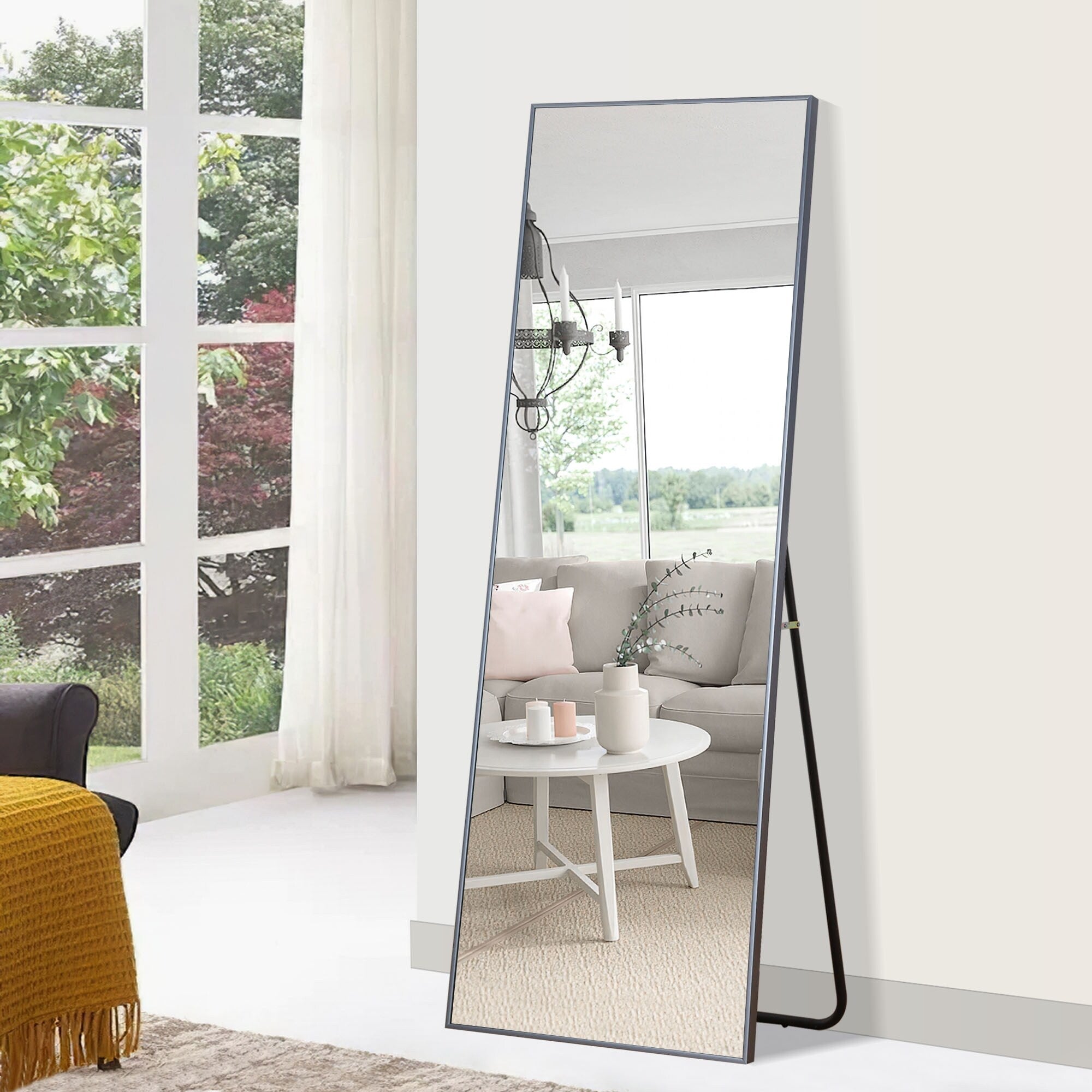 Aluminum Alloy Full Length Floor Mirror