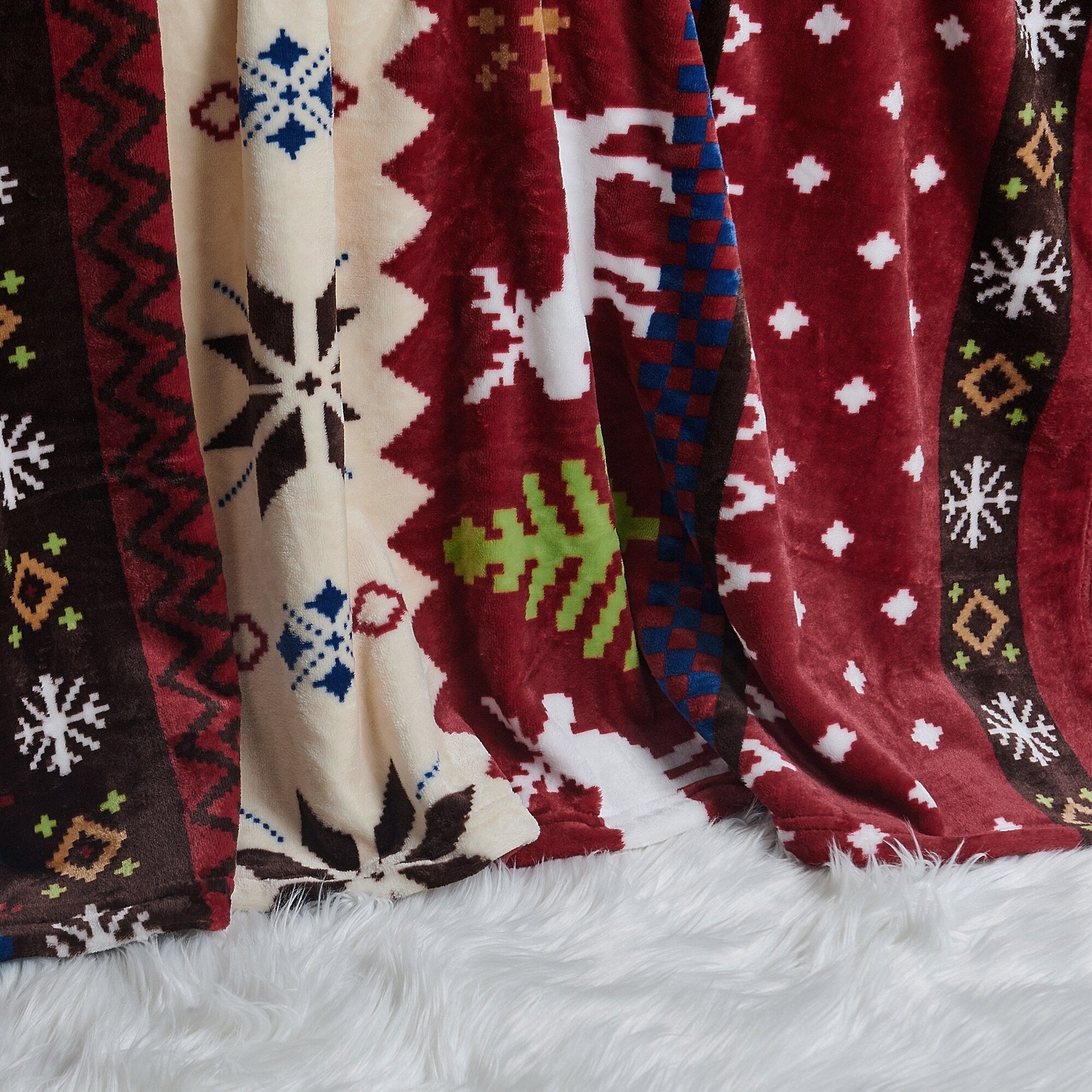 Serenta Printed Christmas Flannel Fleece Blanket