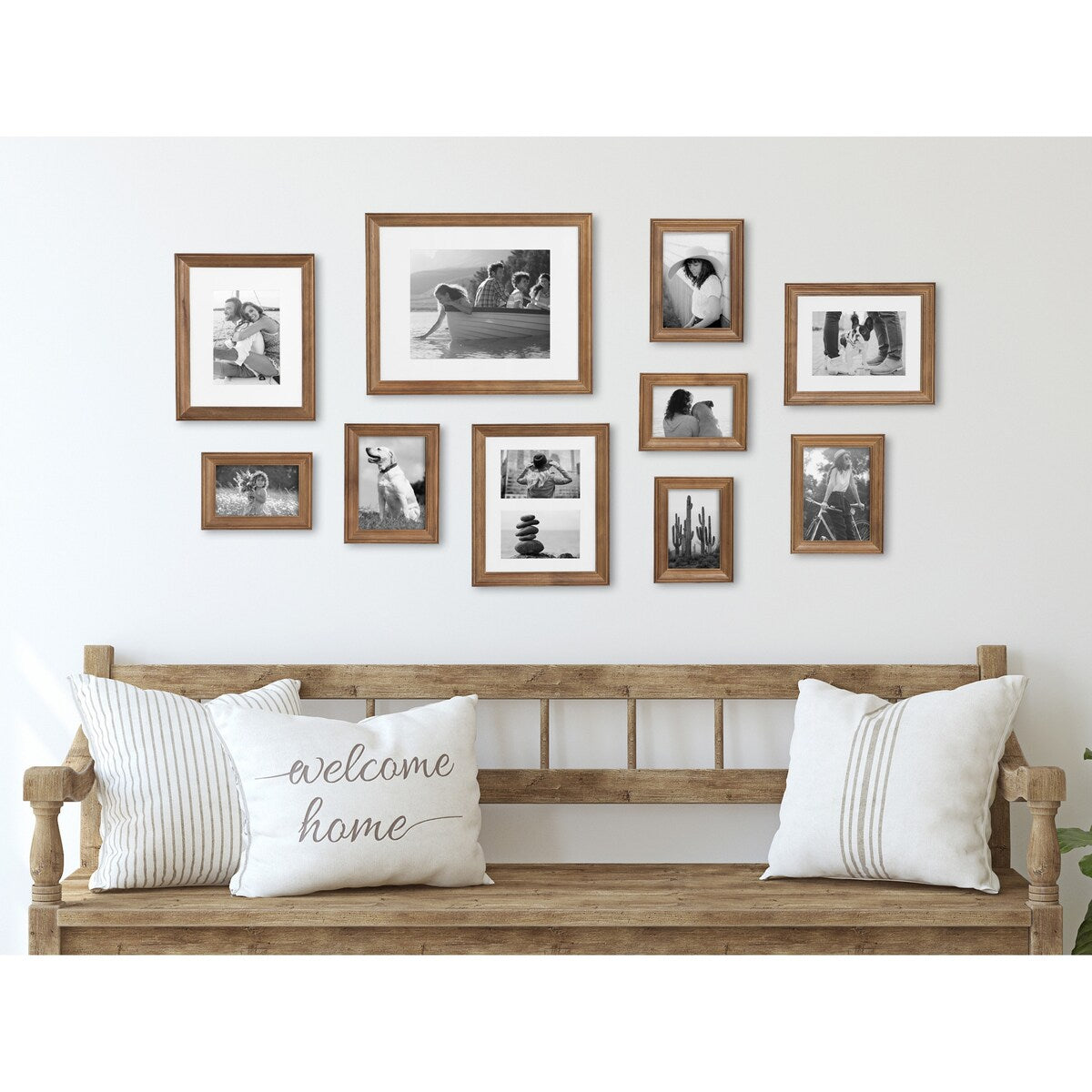 Kate and Laurel Bordeaux 10-piece Wood Gallery Wall Picture Frame Set