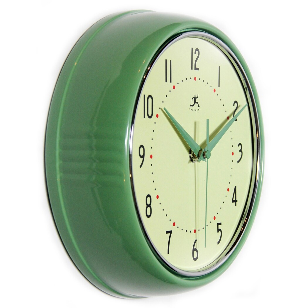 Round Retro Kitchen Wall Clock by Infinity Instruments