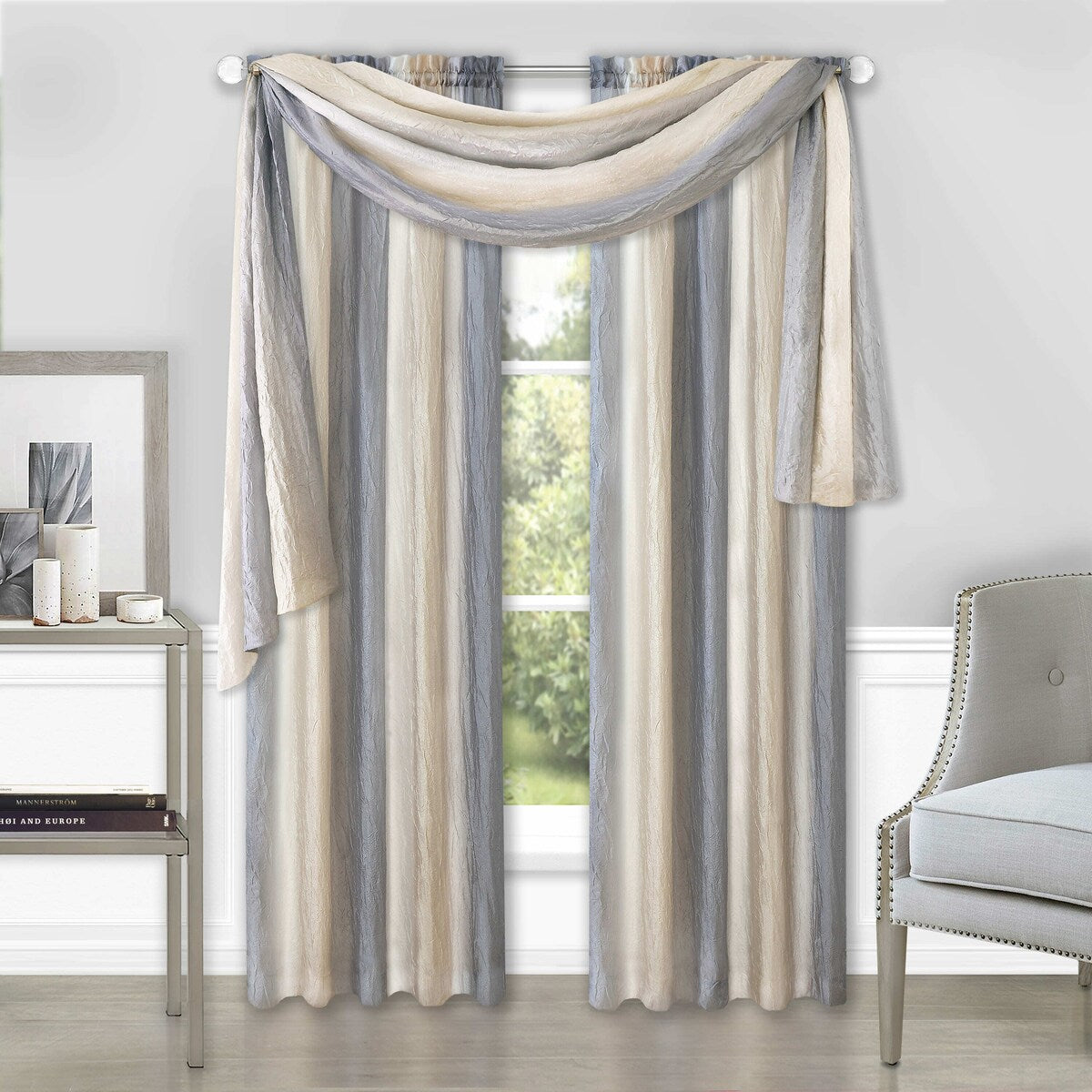 Achim Ombre Window Curtain Scarf - 50 x 144 - 50x144