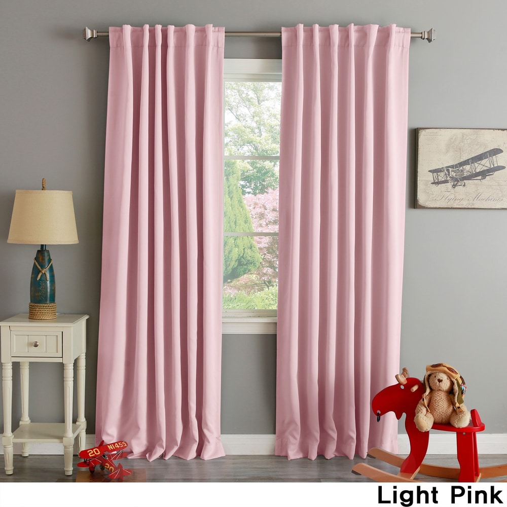 Aurora Home Solid Thermal Insulated 108-inch Blackout Curtain Panel Pair - 52 X 108 - 52 X 108