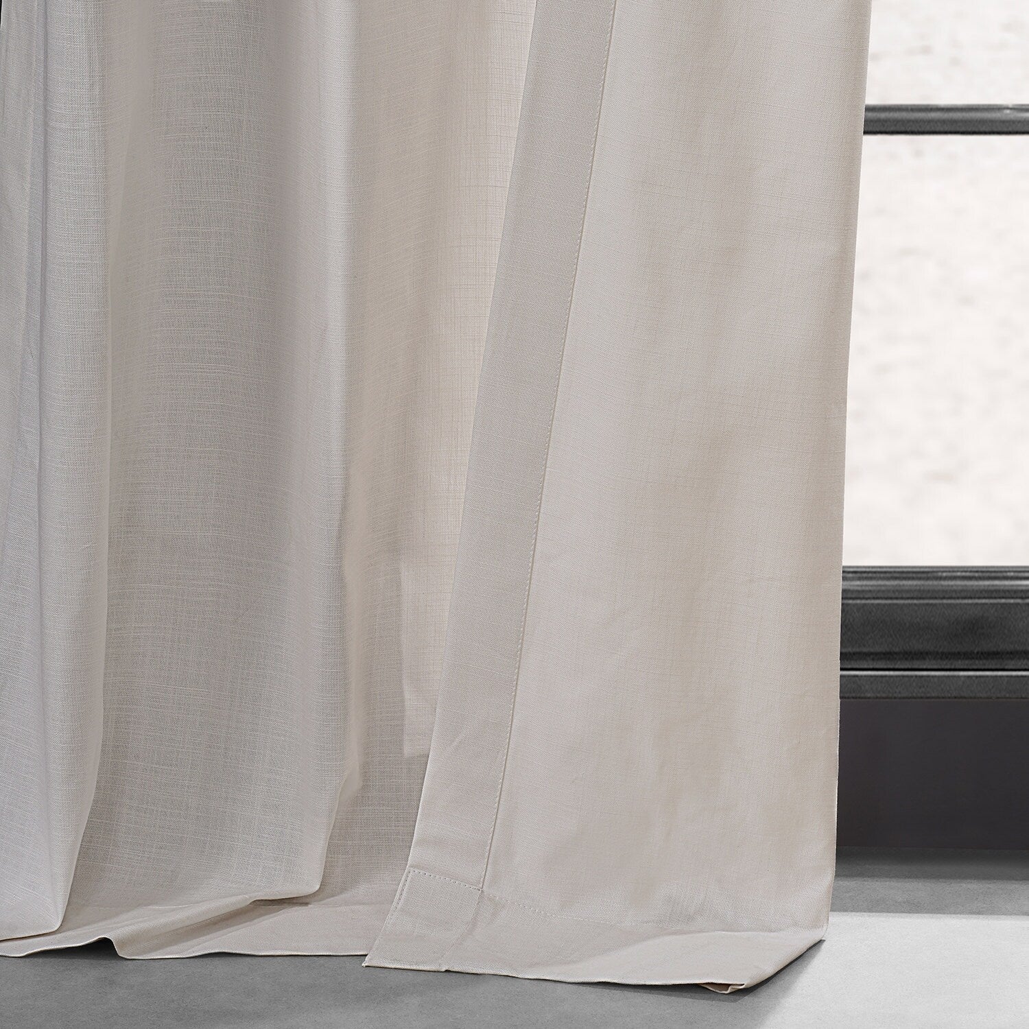 Exclusive Fabrics Dune Textured Solid Cotton Grommet Curtain Pair (2 Panels)