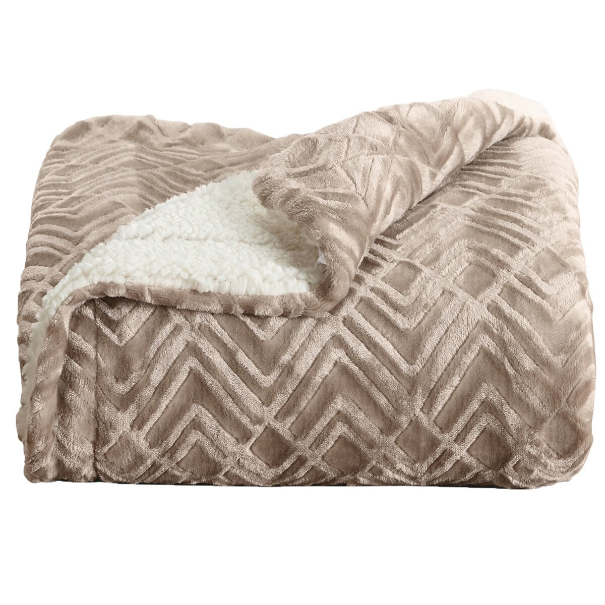 Luxurious Velvet Plush Fleece Reversible Sherpa Bed Blanket