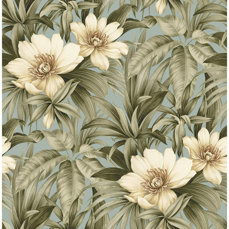 Seabrook Designs Rawlings Floral Unpasted Wallpaper