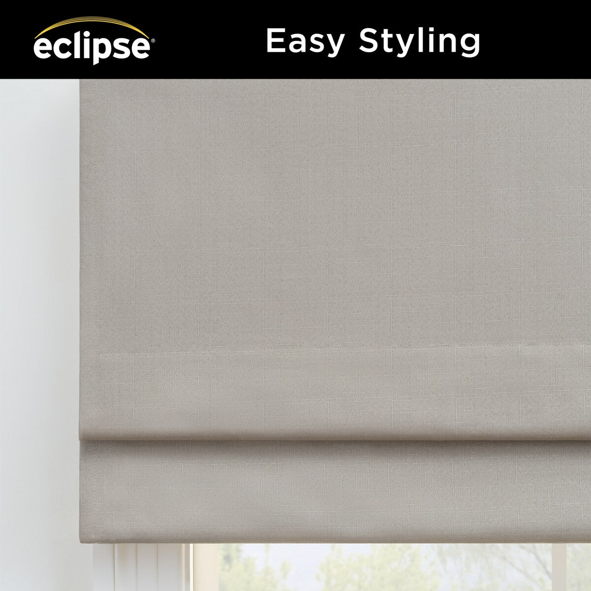 Eclipse Kylie Solid 100% Total Blackout Cordless Roman Shade