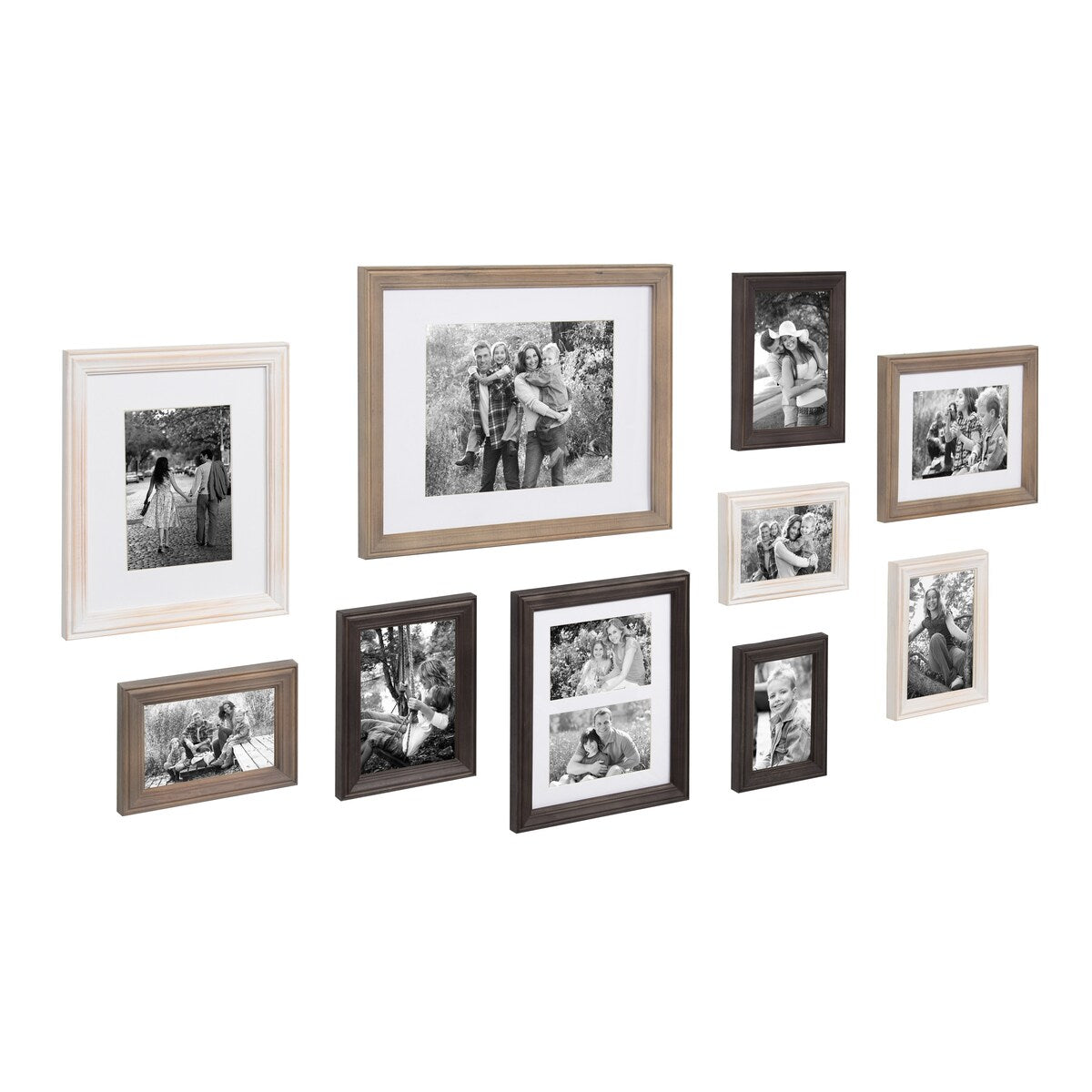 Kate and Laurel Bordeaux 10-piece Wood Gallery Wall Picture Frame Set