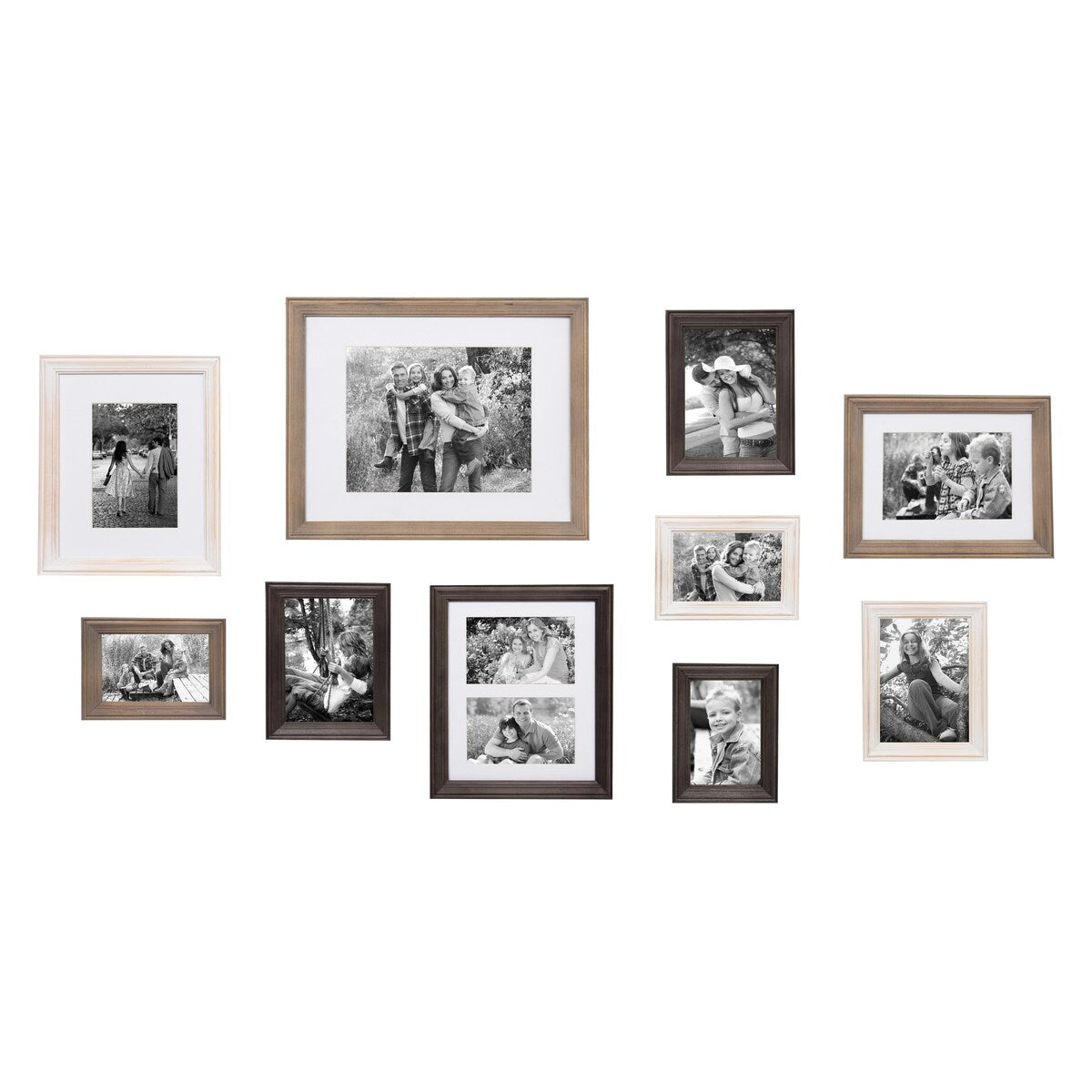 Kate and Laurel Bordeaux 10-piece Wood Gallery Wall Picture Frame Set