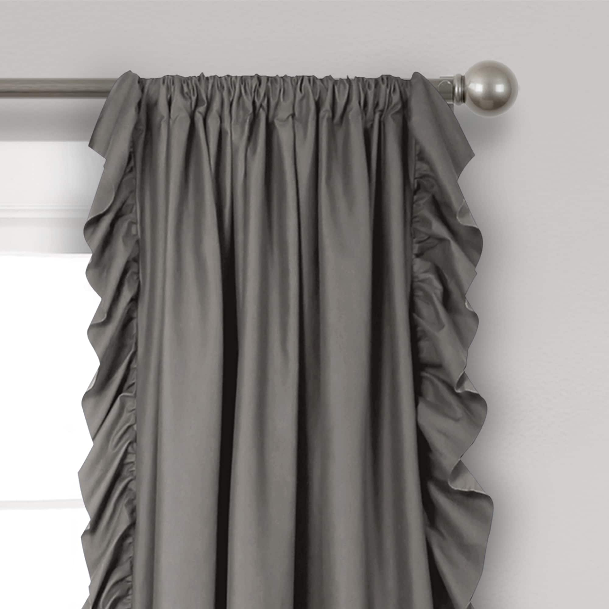 The Gray Barn Gila Ruffled Edge Curtain Panel Pair