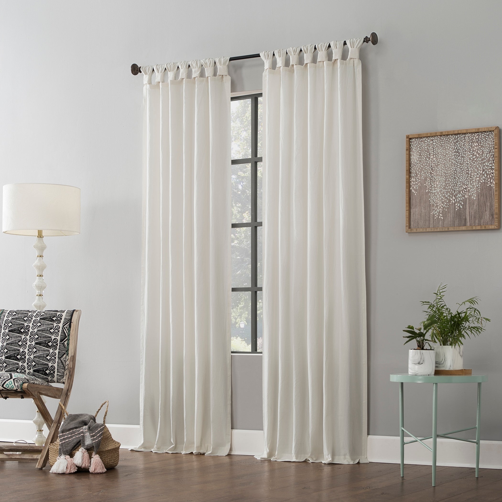 Archaeo Washed Cotton Twist Tab Curtain, Single Panel