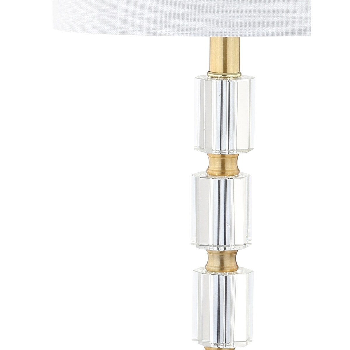 Nala 28.5 Crystal LED Table Lamp, Clear/Brass (Set of 2) by JONATHAN Y