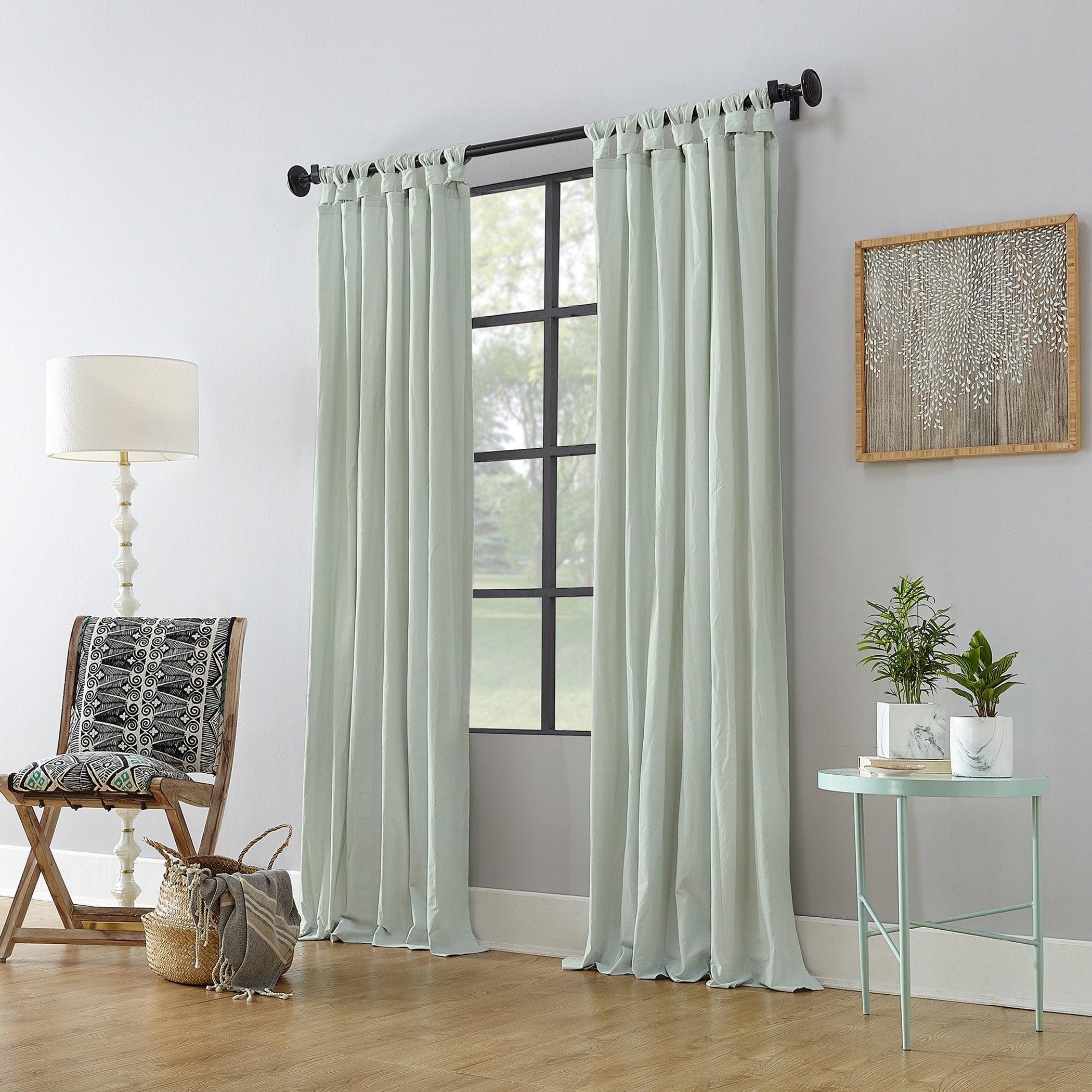 Archaeo Washed Cotton Twist Tab Curtain, Single Panel