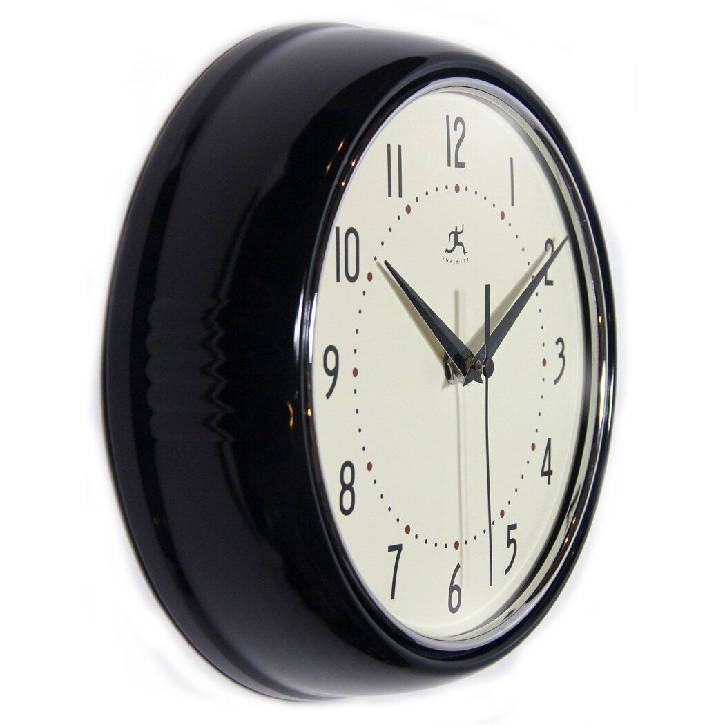 Round Retro Kitchen Wall Clock by Infinity Instruments