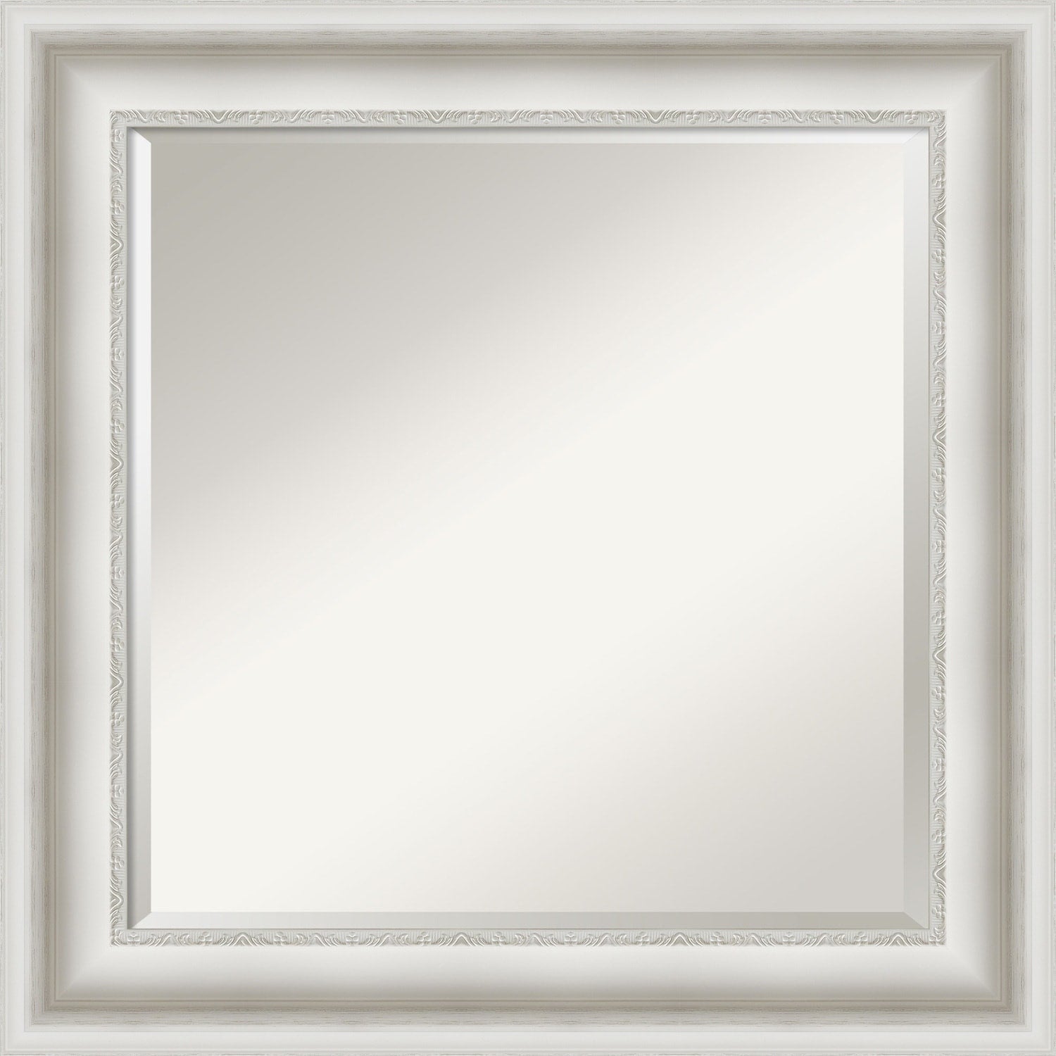 Beveled Bathroom Wall Mirror - Parlor White Frame