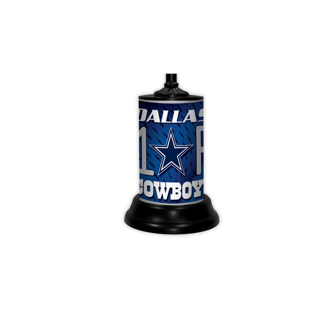 NFL 18-inch Desk/Table Lamp with Shade, #1 Fan with Team Logo, Dallas Cowboys - 18x10x10