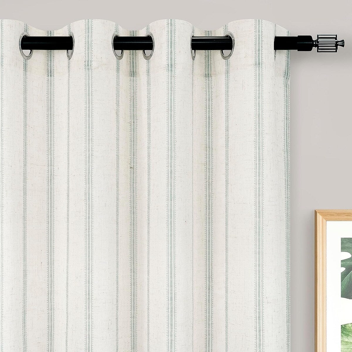 DriftAway Farmhouse Linen Blend Blackout Curtains