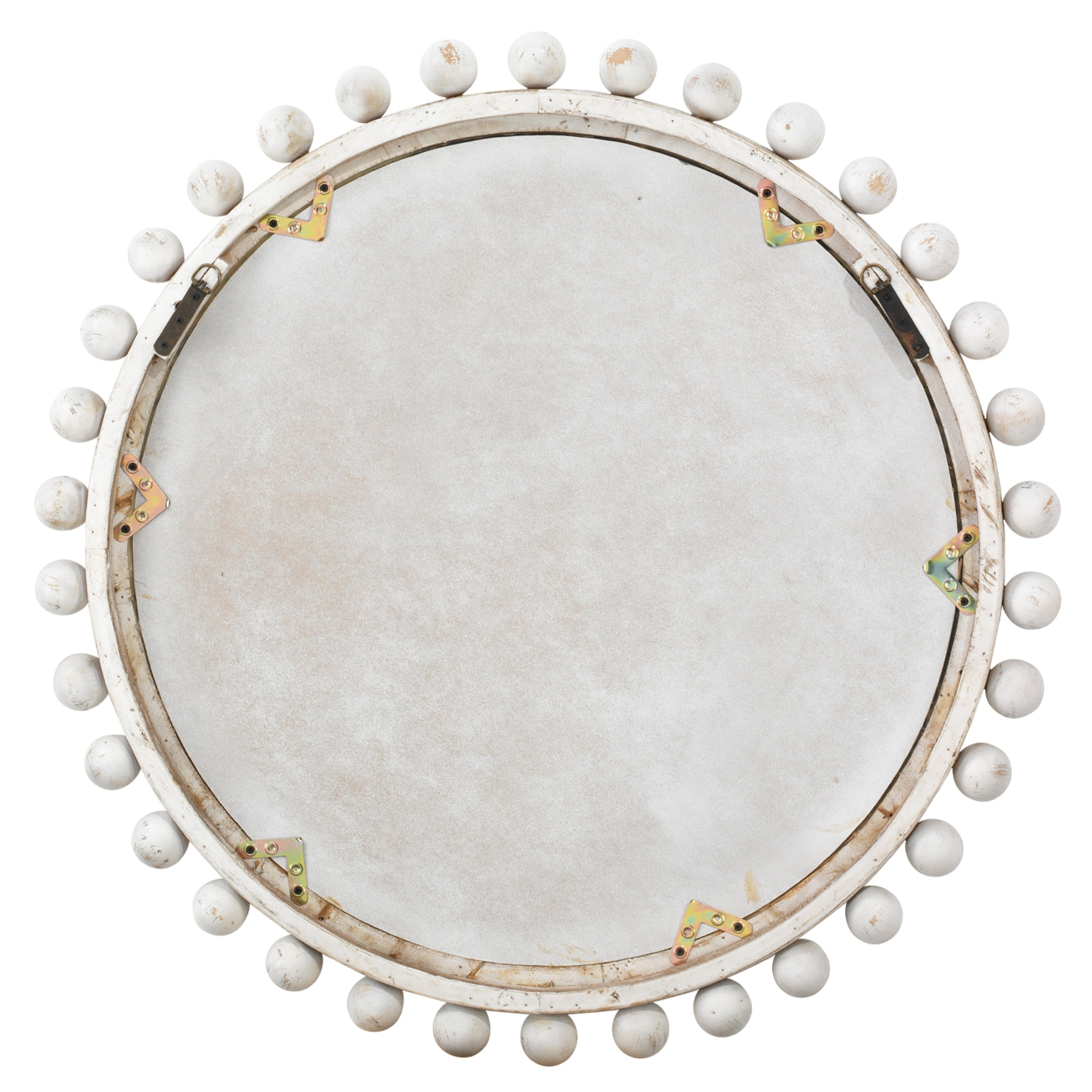 Alden Décor Orion Round Wood Mirror, Natural