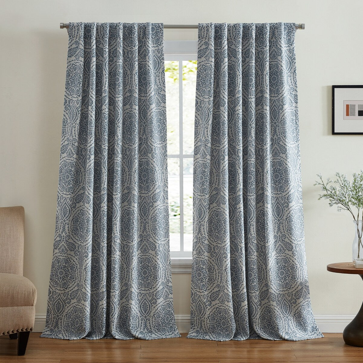 Giovanni Medallion Blackout Window Curtain Panel