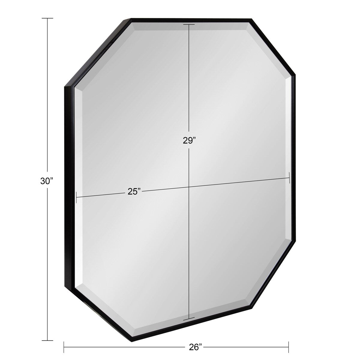 Kate and Laurel Rhodes Octagon Panel Framed Wall Mirror