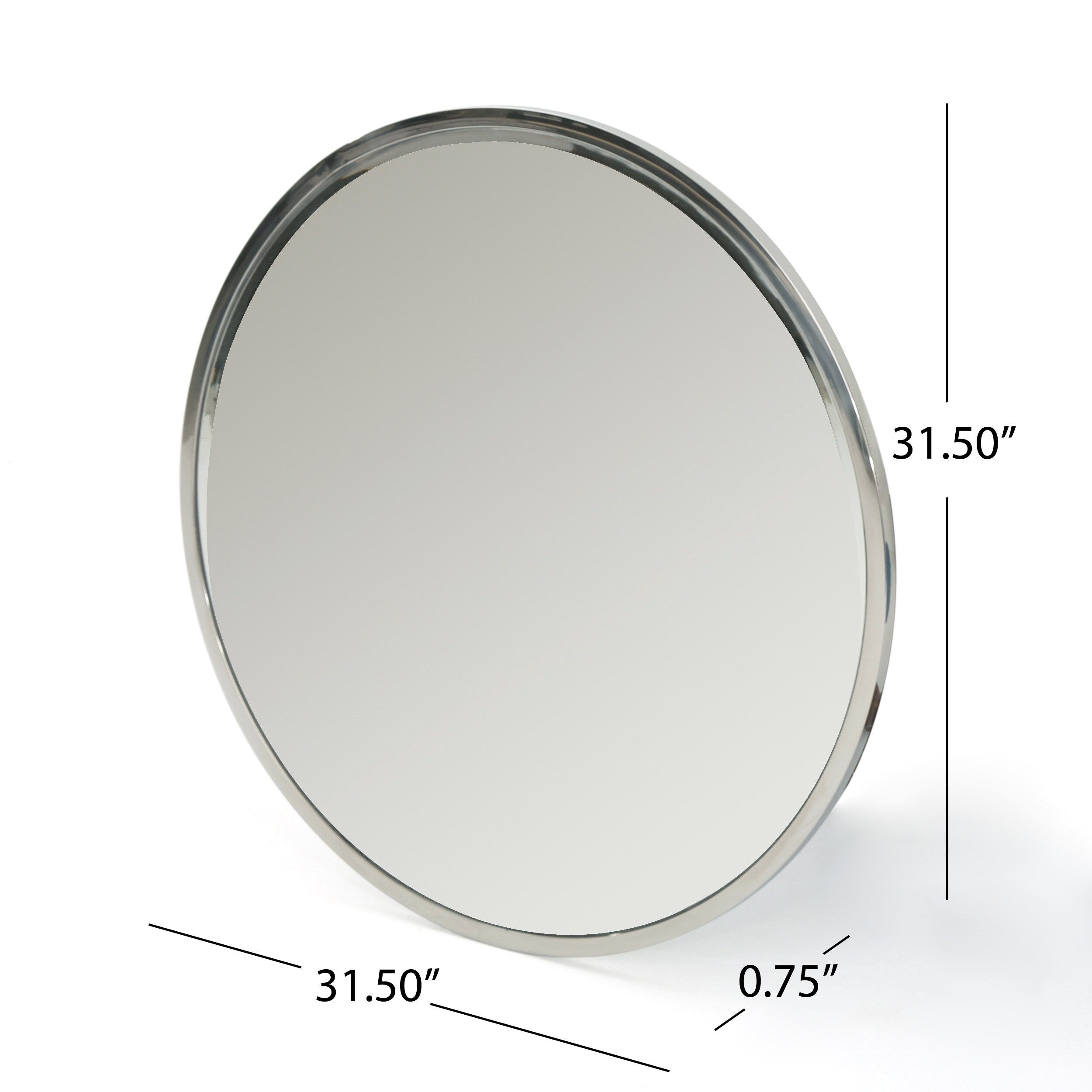 Verbena Circular Wall Mirror by Christopher Knight Home - Silver