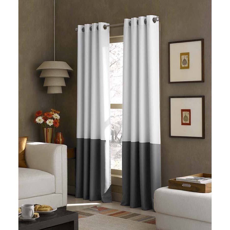 Kendall Color Block Grommet Curtain Panel