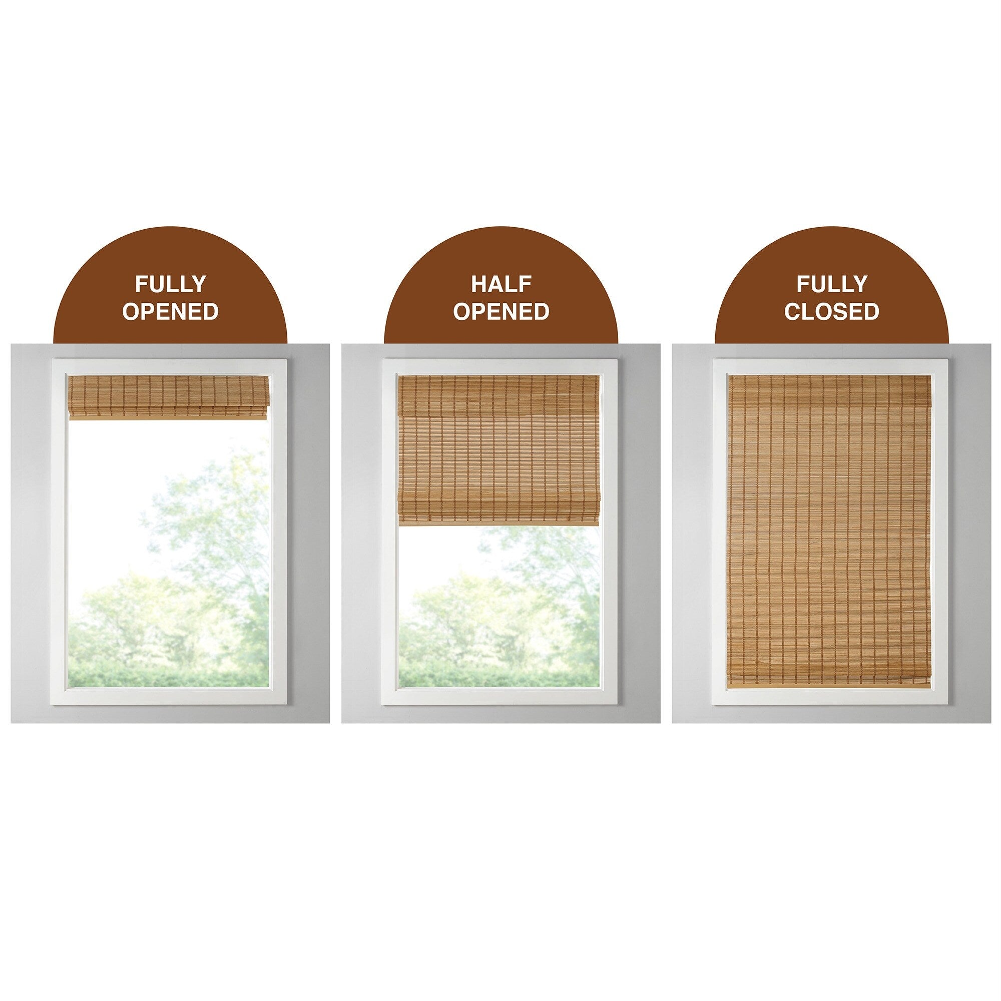 Madison Park Oakley Bamboo Light Filtering Roman Shade