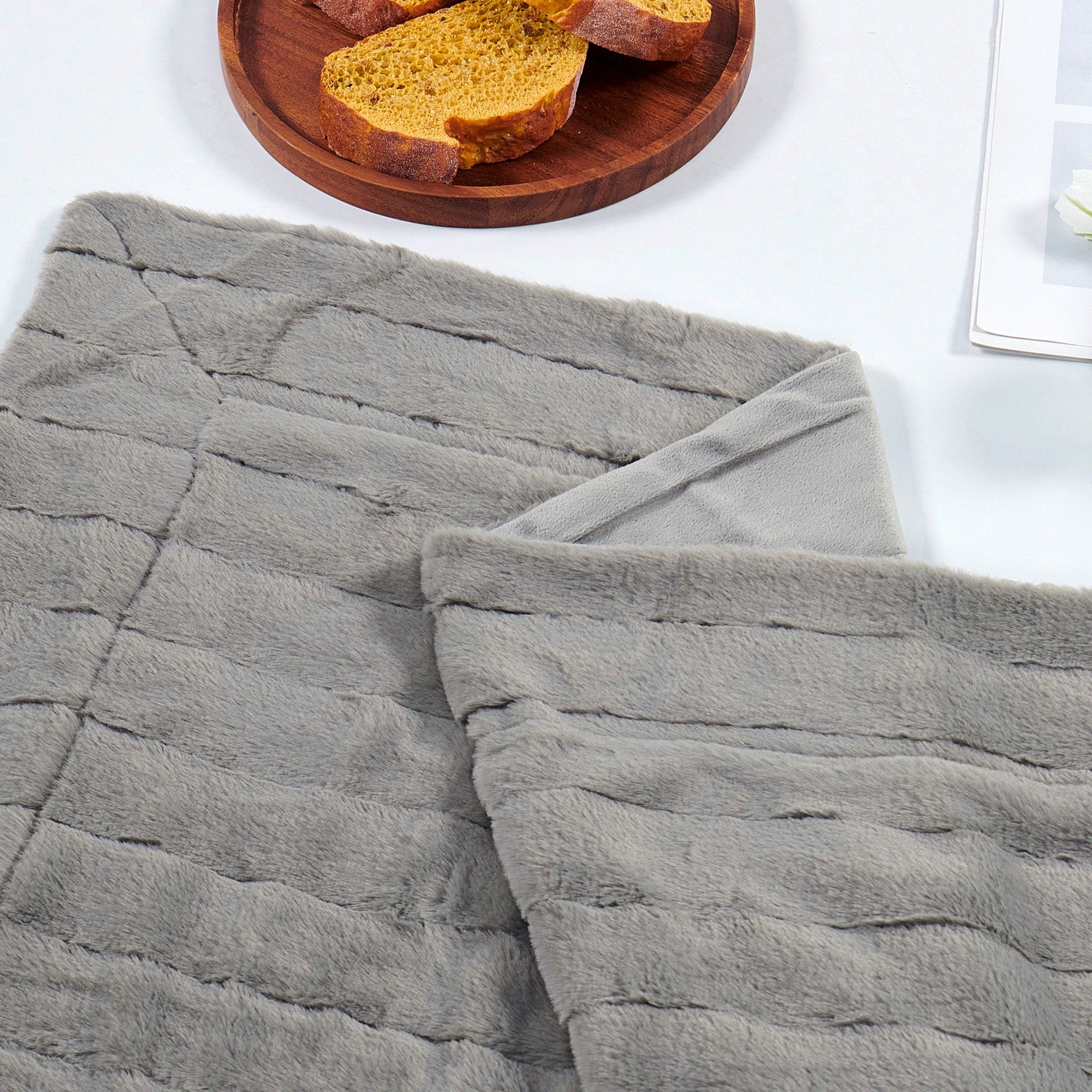 FakeFur Throw & 2 Pillow Shell Combo Set