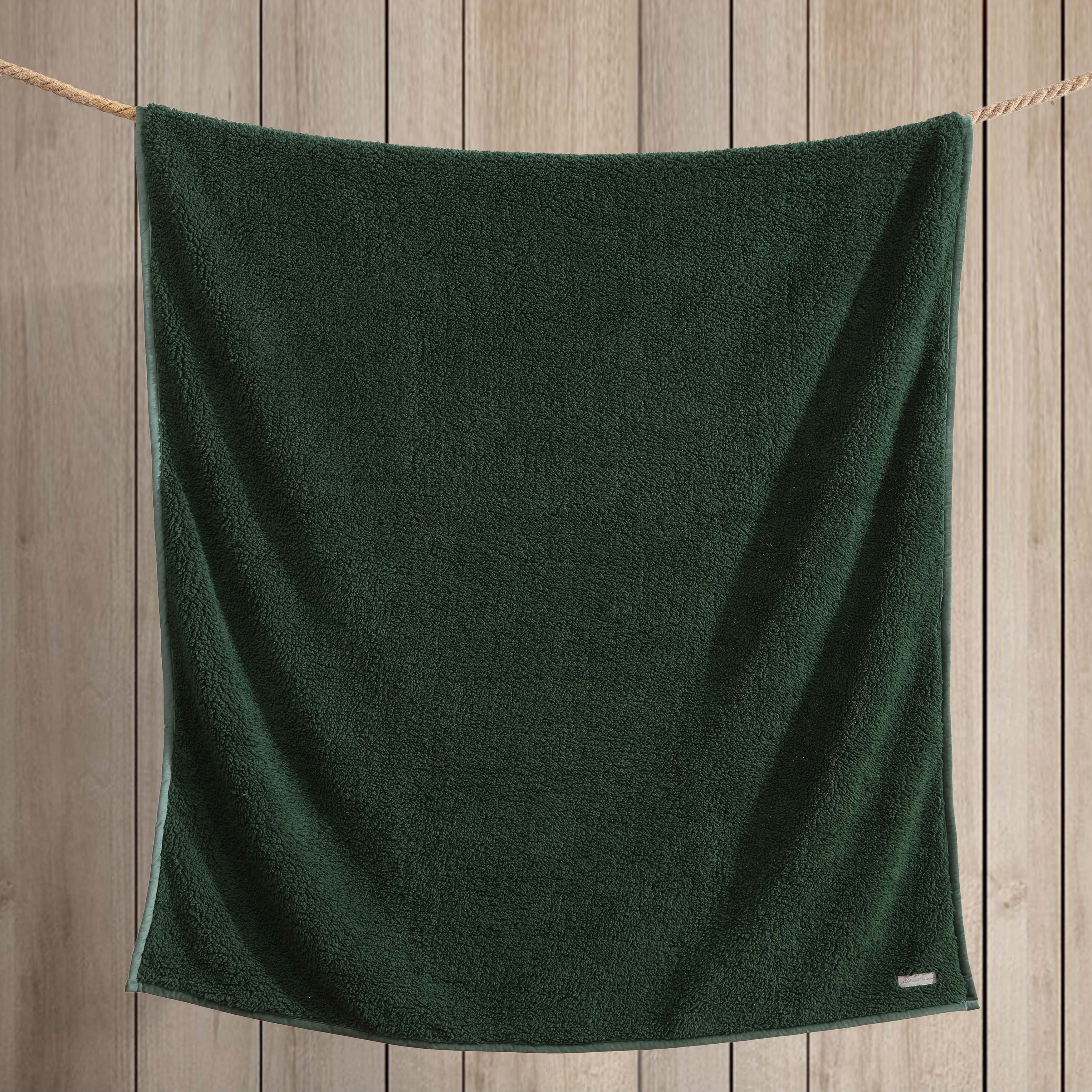 Eddie Bauer Bi Colored Sherpa Reversible Throw Blanket